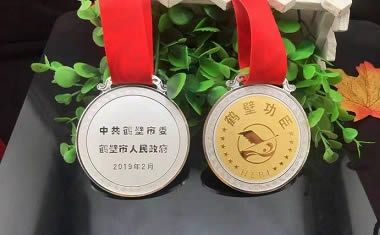鹤壁人民政府定制金银奖牌--奖牌定制