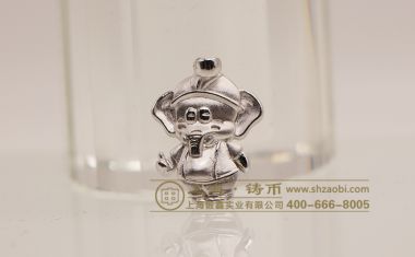 深圳泰昂科技银小憨吊坠【金银饰品定制】