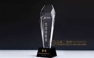 湖南美的定制水晶奖杯