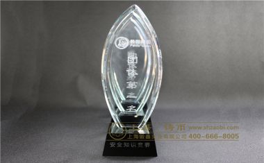 熊猫绿能团体奖杯【水晶奖杯定制】