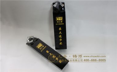 佰汇康最大进步奖水晶奖杯【水晶奖杯定制】