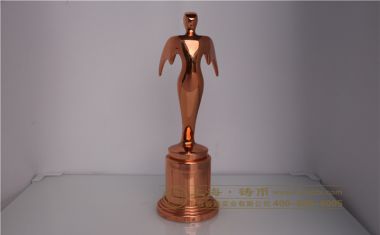 小天使金属镀铜奖杯【金属奖杯定制】